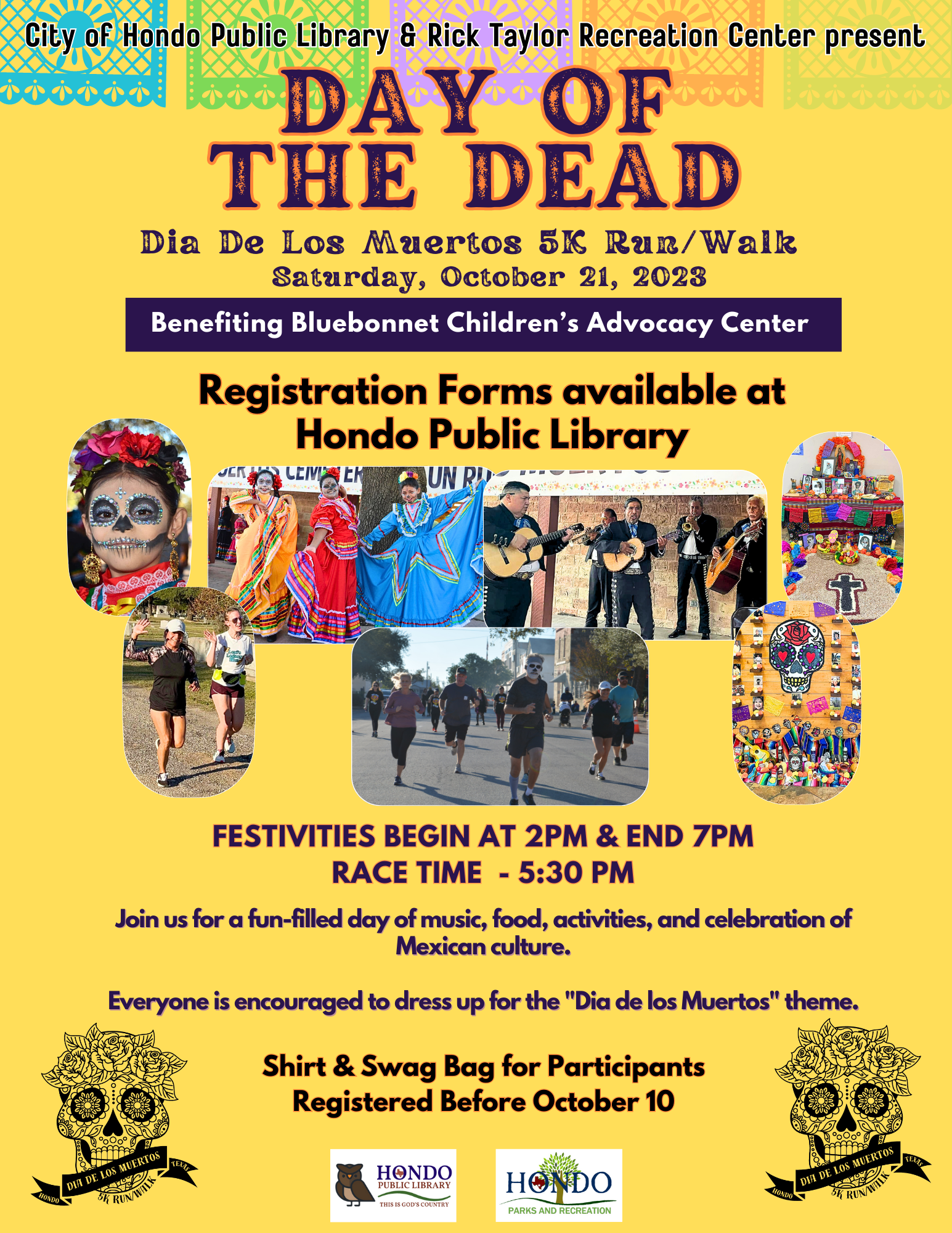 Dia De Los Muertos 5K RunWalk Flyer