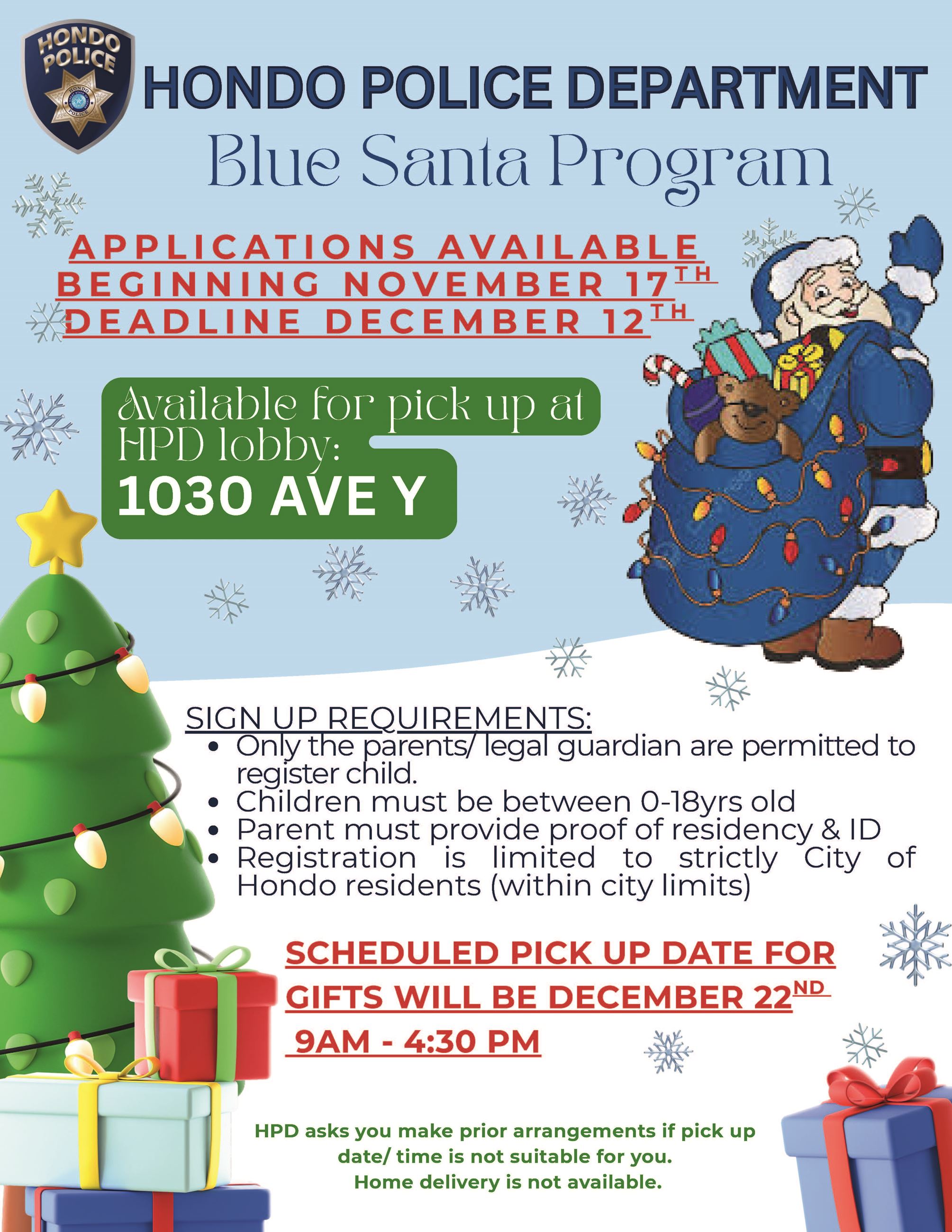Blue Santa 2025 Flyer